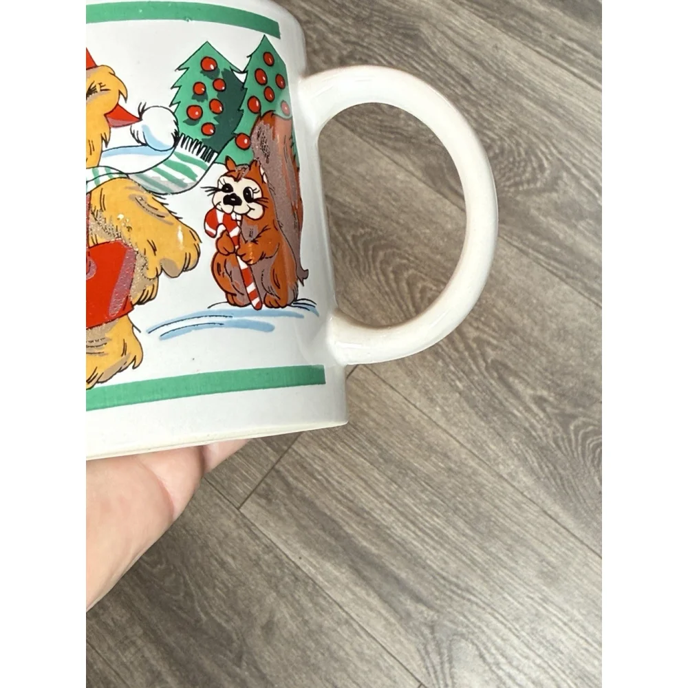 Vintage McCrorys Stores Chrismas Woodland Animal Winter Coffee Cup Mug